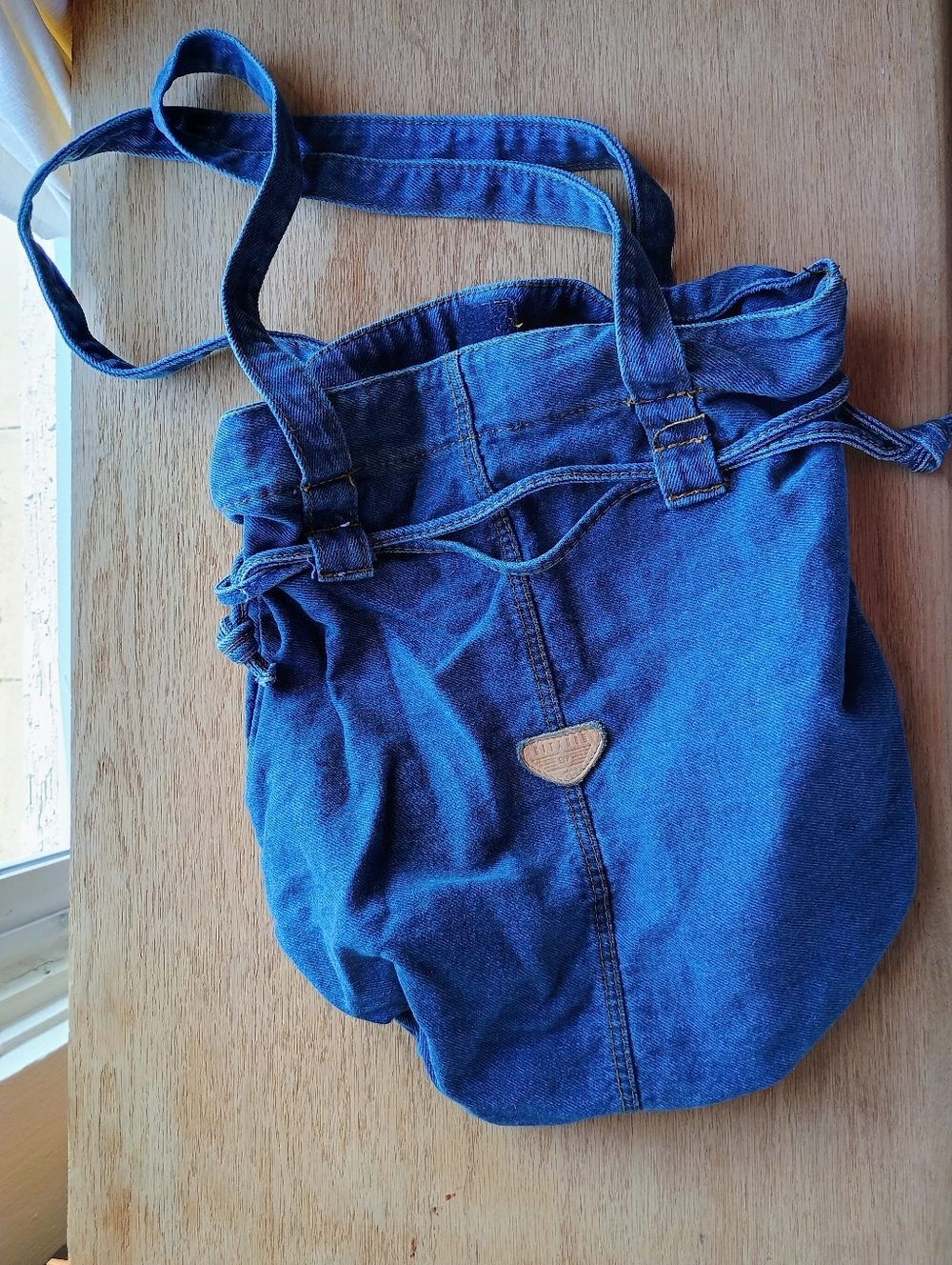 Vintage 90's Gitano EXP Denim Drawstring Bucket Bag Y2K Shoulder Bag